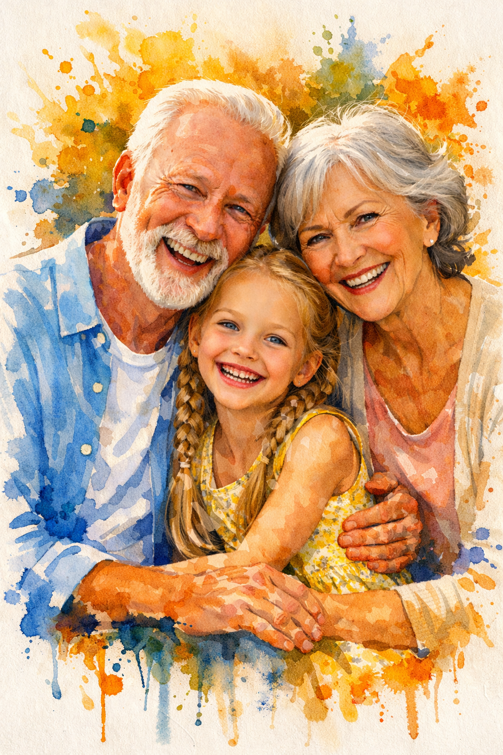 Custom family portrait example